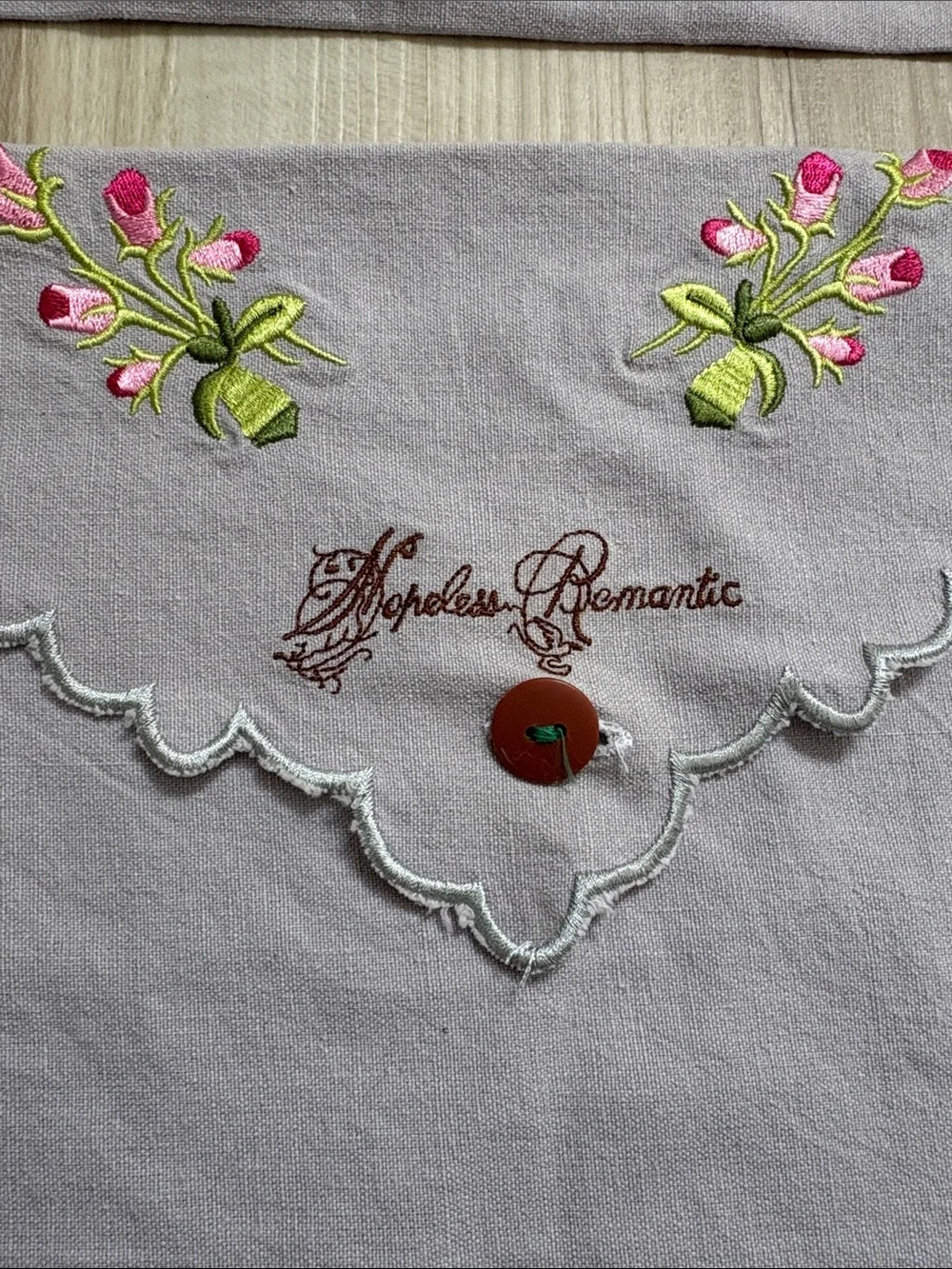 VTG Hopeless Romantic Embroidered Travel Pouch & Lingerie Bag Set 4pc